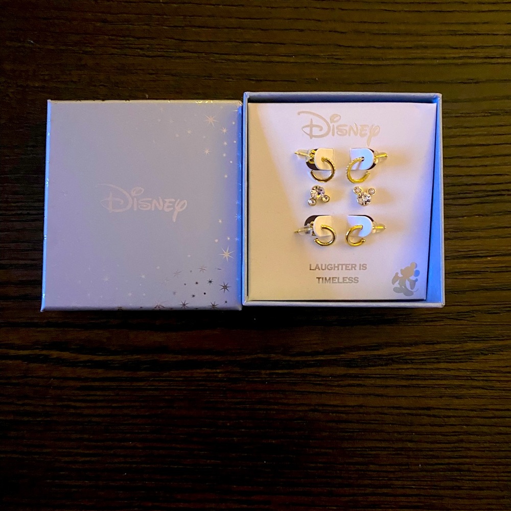 NEW Disney “Laughter is Timeless” 3 earring set.